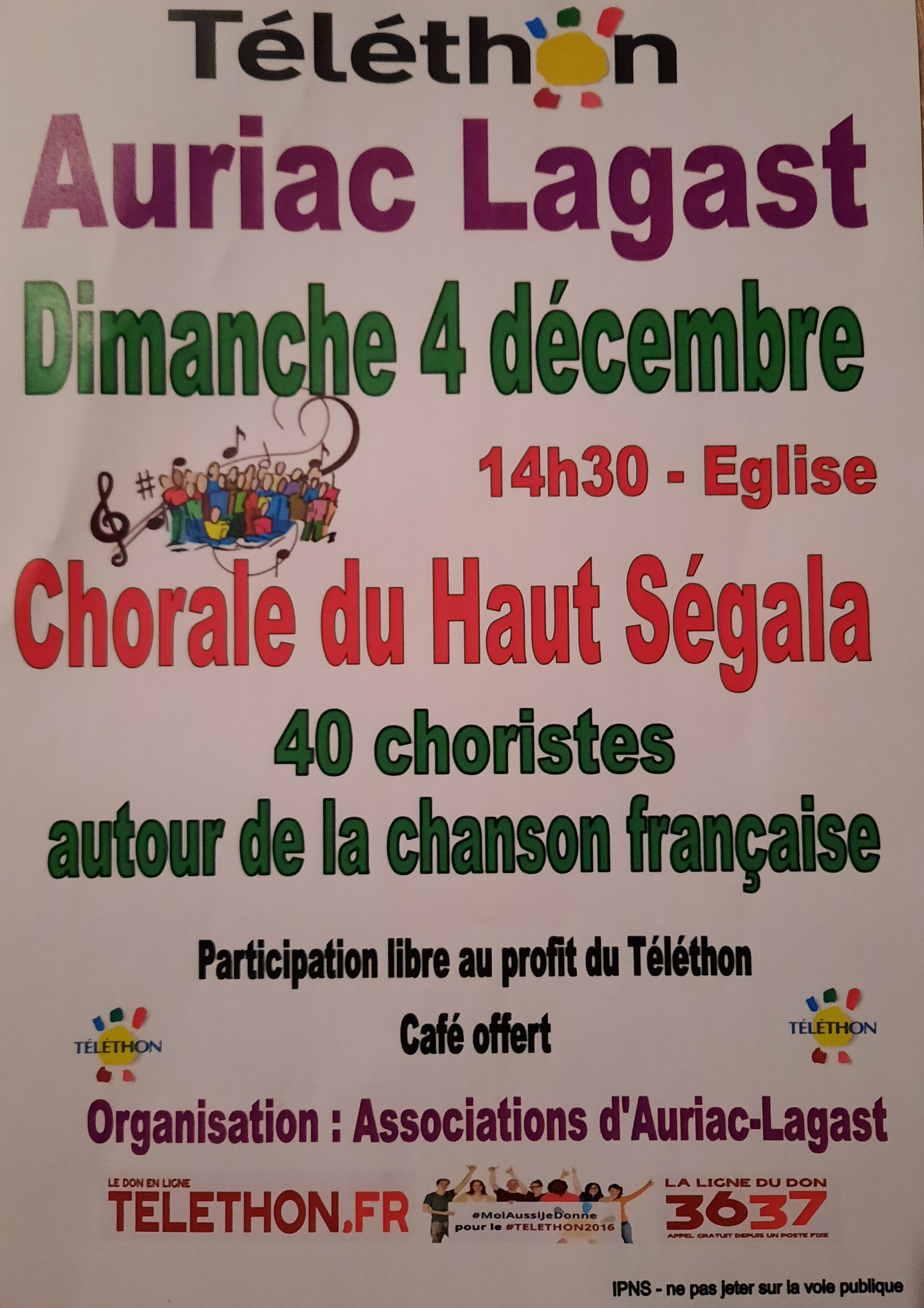 Lire la suite à propos de l’article La Chorale du Haut Ségala fait une représentation pour le Téléthon