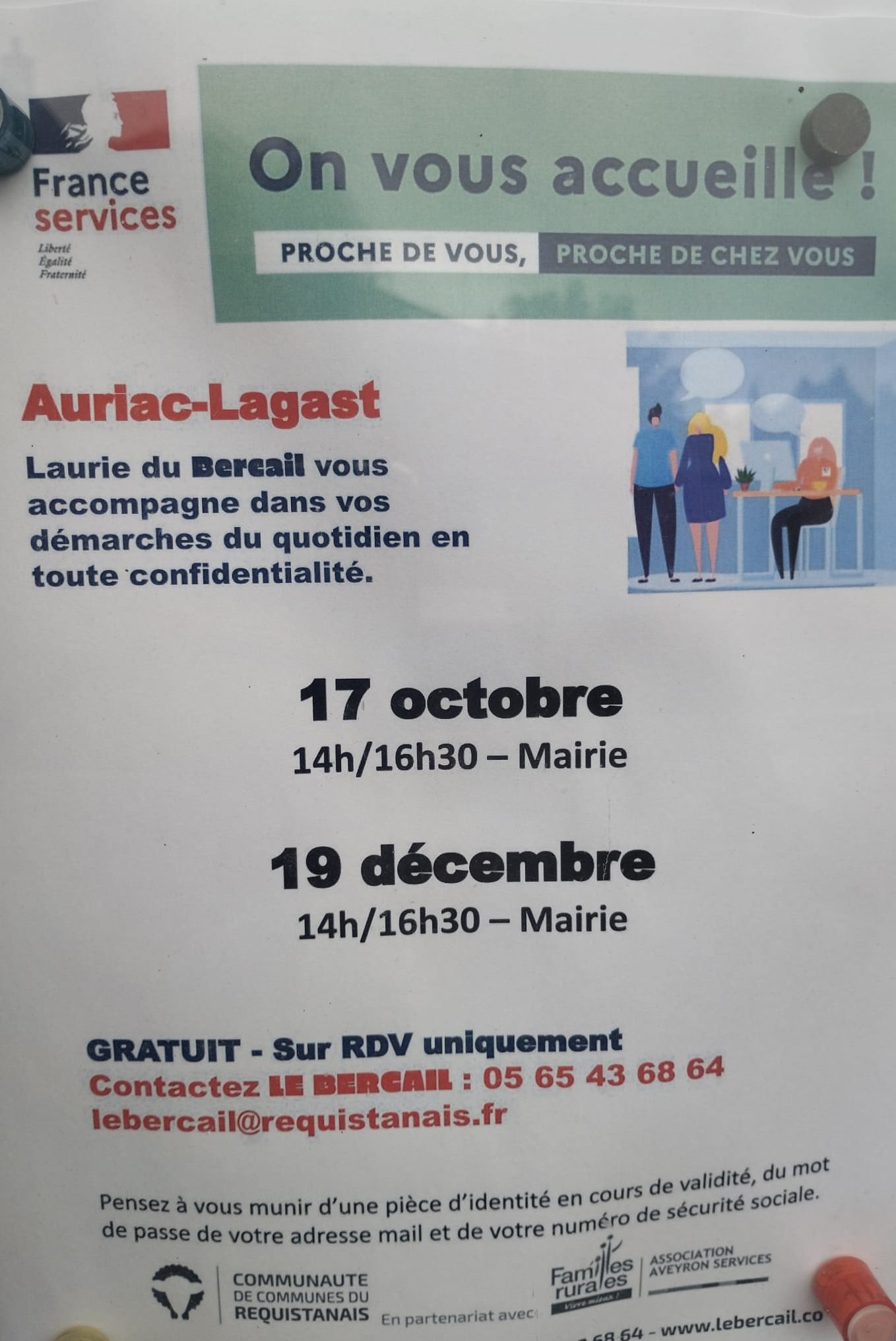 Lire la suite à propos de l’article Le Bercail vous accueille à Auriac pour vous aider dans vos démarches quotidiennes