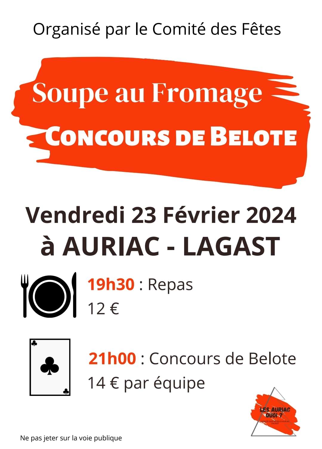 Lire la suite à propos de l’article Le comité des fêtes organise son concours de belote
