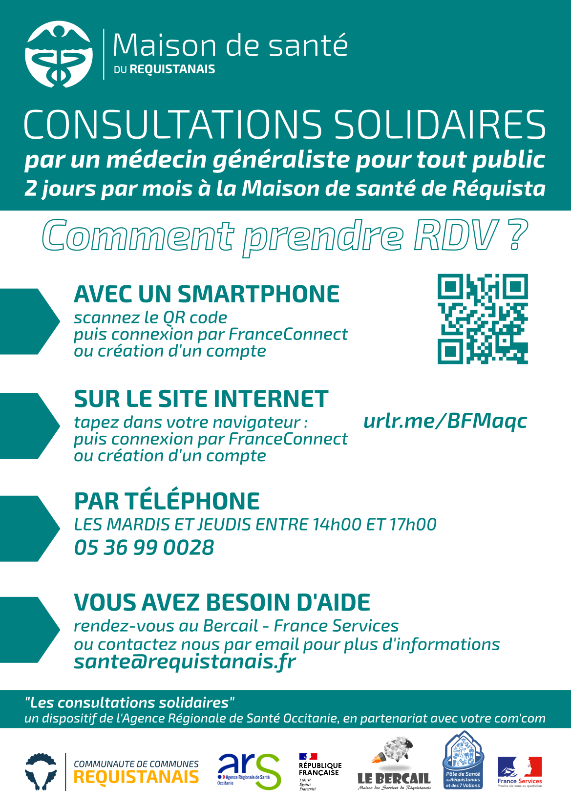 Lire la suite à propos de l’article Consultations solidaires par un médecin généraliste à la Maison de Santé de Réquista
